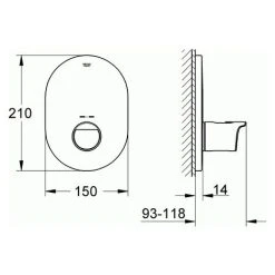 GROHE Grohtherm 2000 Thermostat-Zentralbatterie Chrom 19352001 -GROHE SHOP 14933431 2