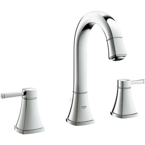 Grohe Grandera 3-Loch-Waschtischbatterie, DN 15, L-Size, Mit Ablaufgarnitur, Farbe: Chrom - 20389000 3 Grohe Grandera 3-Loch-Waschtischbatterie, DN 15, L-Size, Mit Ablaufgarnitur, Farbe: Chrom - 20389000