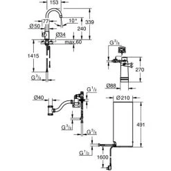 GROHE Red Mono Standventil Und Boiler Größe L, C-Auslauf, Chrom - 30080001 -GROHE SHOP 16949875 2