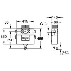 Grohe WC-wandeinbau-Spülkasten 38422 0,82 M Bauhöhe Spülmenge 6 - 9 Liter, 38422000 5 Grohe WC-wandeinbau-Spülkasten 38422 0,82 M Bauhöhe Spülmenge 6 - 9 Liter, 38422000 -GROHE SHOP 17914963 2