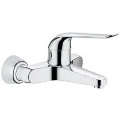 Grohe Waschbeckenarmatur Einhandmischer EuroEco Special 32778 Wandmit Gussauslauf Ausladung 204mm Chr