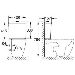 Grohe Aufsatzspülkasten Essence Keramik 39579 Anschluss Von Unten Alpinweiß, 39579000 -GROHE SHOP 17915233 2