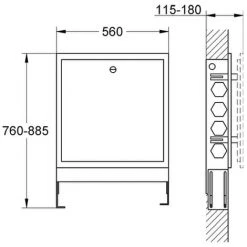 Grohe Rohbauset F-digital Deluxe 36367 Für Steuereinheit 36358000, 36367000 -GROHE SHOP 17915415 2