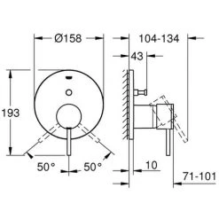 Grohe Einhand Wannenbatterie Atrio 24066 FMS Für 35600 Supersteel, 24066DC3 -GROHE SHOP 17915855 2