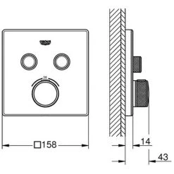 Grohe GrohTherm SmartControl Thermostat Mit 2 Absperrventilen 29156LS0 -GROHE SHOP 17916145 2