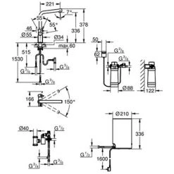 Grohe Armatur Und Boiler Red Duo M-Size L-Auslauf Hard Graphite Geb., 30327AL1 -GROHE SHOP 17995771 2