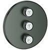 Grohe 3-fach Unterputz -Ventil Grohtherm Smart Control 29122 Rundhard Graph. Gebürstet, 29122AL0