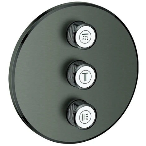 Grohe 3-fach Unterputz -Ventil Grohtherm Smart Control 29122 Rundhard Graph. Gebürstet, 29122AL0 3 Grohe 3-fach Unterputz -Ventil Grohtherm Smart Control 29122 Rundhard Graph. Gebürstet, 29122AL0