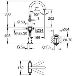 Grohe Waschtisch Einlocharmatur Atrio 21022 DN15 X 1022DC3 -GROHE SHOP 18073681 2