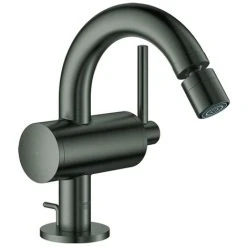 Grohe Einhand-Bidetarmatur Atrio 32108 M-Size Hard Graphite Gebürstet, 32108AL3