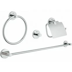 GROHE Essentials Bad-Set 4in1 Badaccessoires Badset Handtuchhalter Papierhalter