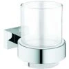 Grohe Zahnputzbecher Essentials Cube Chrom Bad Zecher Badbecher -GROHE SHOP 20340849 1