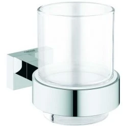 Grohe Zahnputzbecher Essentials Cube Chrom Bad Zecher Badbecher