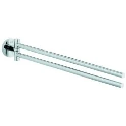 Grohe Handtuchhalter Essentials Metall Chrom Schwenkbar 2-armig Badetuchhalter
