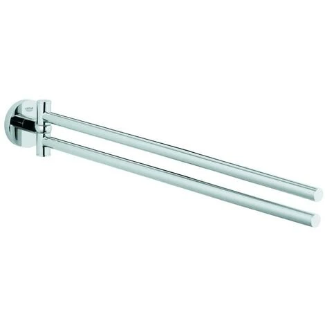 Grohe Handtuchhalter Essentials Metall Chrom Schwenkbar 2-armig Badetuchhalter 3 Grohe Handtuchhalter Essentials Metall Chrom Schwenkbar 2-armig Badetuchhalter