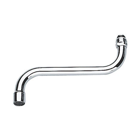 Grohe S-Rohrauslauf, 13052/13051, Für Wandbatterie Mit Mischdüse, Metall, Chrom, 65394 7 3 Grohe S-Rohrauslauf, 13052/13051, Für Wandbatterie Mit Mischdüse, Metall, Chrom, 65394 7