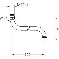 Grohe S-Rohrauslauf, 13052/13051, Für Wandbatterie Mit Mischdüse, Metall, Chrom, 65394 7 5 Grohe S-Rohrauslauf, 13052/13051, Für Wandbatterie Mit Mischdüse, Metall, Chrom, 65394 7 -GROHE SHOP 21508046 2