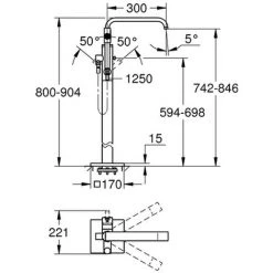 Grohe Einhebelmischer Wannenarmatur Allure 32754 Fertigmontageset Bodenmontage Chrom, 32754002 5 Grohe Einhebelmischer Wannenarmatur Allure 32754 Fertigmontageset Bodenmontage Chrom, 32754002 -GROHE SHOP 23035834 2