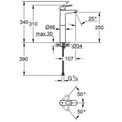Grohe Einhand-Waschtischarmatur BauLoop 23764000 XL-Size Chrom -GROHE SHOP 23036912 2