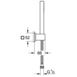 Grohe Wandhalterset Euphoria Cube + Stick 27889 1 Strahlart Chrom -GROHE SHOP 23037047 2