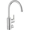 Grohe Feel Küchenarmatur 31202000 | Schwenkbarer Einhebelmischer | SilkMove Keramikkartusche | StarLight Oberfläche | Mengenbegrenzer | Flexschläuche | Spültischarmatur | Chrom | 09318 7 -GROHE SHOP 24611541 1