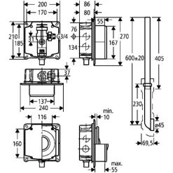 Grohe Druckspüler, 37153000, Für WC, Mit Vorabsperrung, Spülstromregulierung, Einbaukasten Mit Durchspülbogen, 21412 4 5 Grohe Druckspüler, 37153000, Für WC, Mit Vorabsperrung, Spülstromregulierung, Einbaukasten Mit Durchspülbogen, 21412 4 -GROHE SHOP 24887814 2