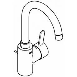 Grohe Eurosmart Cosmopolitan Einhand Waschtischbatterie, L-Size Mit Ablaufgarnitur, Mit Schwenkbarem Rohrauslauf - 32830000 8 Grohe Eurosmart Cosmopolitan Einhand Waschtischbatterie, L-Size Mit Ablaufgarnitur, Mit Schwenkbarem Rohrauslauf - 32830000 -GROHE SHOP 25038929 2
