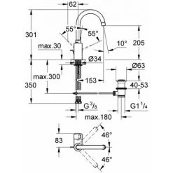 Grohe Eurosmart Cosmopolitan Einhand Waschtischbatterie, L-Size Mit Ablaufgarnitur, Mit Schwenkbarem Rohrauslauf - 32830000 9 Grohe Eurosmart Cosmopolitan Einhand Waschtischbatterie, L-Size Mit Ablaufgarnitur, Mit Schwenkbarem Rohrauslauf - 32830000 -GROHE SHOP 25038929 3