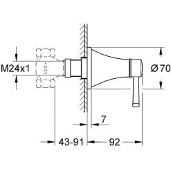 Grohe Grandera UP-Ventil Oberbau, 1 Verbraucher, Farbe: Chrom - 19944000 -GROHE SHOP 25040015 2