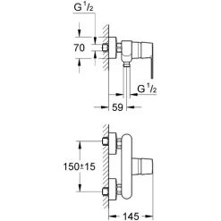 Grohe Duscharmatur Get 32888000 | Einhandmischer Für Brause Mit Rückflussverhinderer | Mengenbegrenzung | SilkMove Keramikkartusche | StarLight Oberfläche | Typ 1/2 | Chrom | 09591 4 -GROHE SHOP 26286879 3