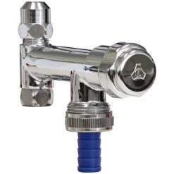Grohe Geräteanschlussarmatur Eckfix, 41030000, Geräte-Ventil Mit Rückflussverhinderer & Rohrbelüfter, Schlauchverschraubung, Lange Ausführung 3/8 Zoll, Messing, Chrom, 17510 4