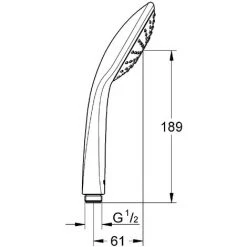 Grohe Handbrause Vitalio Joy Mono, 27315000, Duschkopf Mit StarLight Oberfläche, CoolTouch Sicherheitsgehäuse, EcoJoy, SpeedClean Antikalk-Sytstem, Chrom, Brausekopf Ø 11 Cm, 20765 2 5 Grohe Handbrause Vitalio Joy Mono, 27315000, Duschkopf Mit StarLight Oberfläche, CoolTouch Sicherheitsgehäuse, EcoJoy, SpeedClean Antikalk-Sytstem, Chrom, Brausekopf Ø 11 Cm, 20765 2 -GROHE SHOP 26287011 2