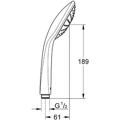 Grohe Handbrause Vitalio Joy Mono, 27315000, Duschkopf Mit StarLight Oberfläche, CoolTouch Sicherheitsgehäuse, EcoJoy, SpeedClean Antikalk-Sytstem, Chrom, Brausekopf Ø 11 Cm, 20765 2 4 Grohe Handbrause Vitalio Joy Mono, 27315000, Duschkopf Mit StarLight Oberfläche, CoolTouch Sicherheitsgehäuse, EcoJoy, SpeedClean Antikalk-Sytstem, Chrom, Brausekopf Ø 11 Cm, 20765 2 – Bild 2