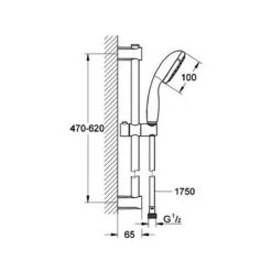 Grohe Duschset Vitalio Start 1, 27942000, Brausegarnitur Mit Handbrause, Wandstange (60 Cm), Brauseschlauch (175 Cm), StarLight Oberfläche, CoolTouch Sicherheitsgehäuse, Chrom, 20851 2 5 Grohe Duschset Vitalio Start 1, 27942000, Brausegarnitur Mit Handbrause, Wandstange (60 Cm), Brauseschlauch (175 Cm), StarLight Oberfläche, CoolTouch Sicherheitsgehäuse, Chrom, 20851 2 -GROHE SHOP 26287024 2