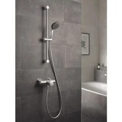 Grohe Duschset Vitalio Start 2, 27948000, Brausegarnitur Mit StarLight Oberfläche, SpeedClean Antikalk-System, CoolTouch Sicherheitsgehäuse, Wandstange (60 Cm), Brauseschlauch (175 Cm), Chrom, 20853 6 -GROHE SHOP 26287025 2
