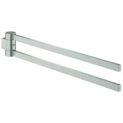 GROHE Handtuchhalter Selection 41063 2-armig Schwenkbar Supersteel, 41063DC0
