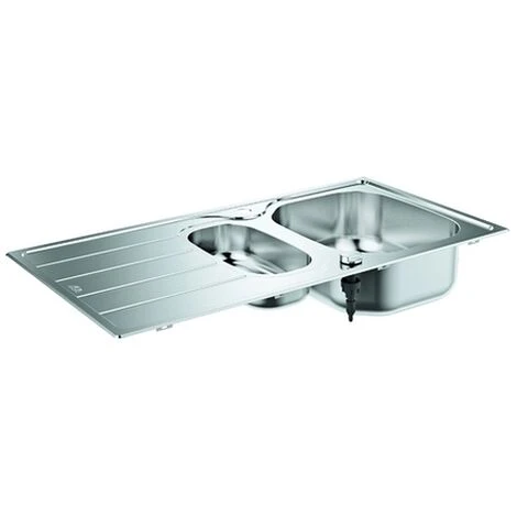 GROHE Edelstahlspüle K200 31564_1 Mit 1,5 Becken Abtropffläche 965x500mm, 31564SD1 3 GROHE Edelstahlspüle K200 31564_1 Mit 1,5 Becken Abtropffläche 965x500mm, 31564SD1