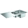 GROHE Edelstahlspüle K500 31572_1 Mit 1,5 Becken Abtropffläche 1000x500mm, 31572SD1 1 GROHE Edelstahlspüle K500 31572_1 Mit 1,5 Becken Abtropffläche 1000x500mm, 31572SD1 -GROHE SHOP 26326168 1