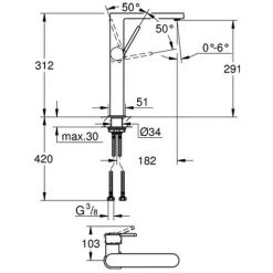 GROHE EH-Waschtischbatterie Plus 32618_3 XL-Size Supersteel, 32618DC3 -GROHE SHOP 26326740 2