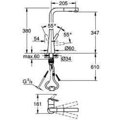 GROHE EH-Spültischbatterie Zedra 32553_2 L-Auslauf Auszb. Spülbrause Supersteel, 32553DC2 -GROHE SHOP 26326824 2