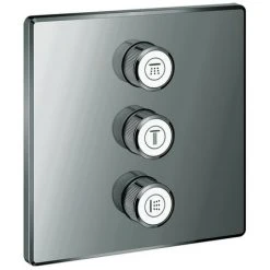 GROHE 3-fach UP-Ventil Grohtherm Smart Control 29127 Eckig FMS Hard Graphite, 29127A00