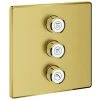 GROHE 3-fach Unterputzventil Grohtherm SmartControl 29127, Fertigmontageset Für Rapido SmartBox, Wandrosette Eckig, Cool Sunrise Gebürstet -GROHE SHOP 26326915 1