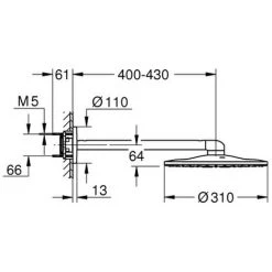 GROHE Kopfbrauseset Rainshower 310 SmartActive 26475 BA Supersteel, 26475DC0 -GROHE SHOP 26327737 2