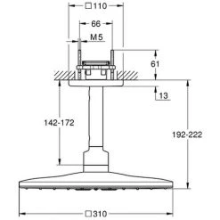 GROHE Kopfbrauseset Rainshower 310 SmartActive Cube 26481 DA Hard Graphite, 26481A00 -GROHE SHOP 26328652 2
