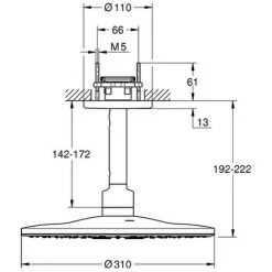 GROHE Kopfbrauseset Rainshower 310 SmartActive 26477 DA Hard Graphite Gebürstet, 26477AL0 -GROHE SHOP 26328701 2