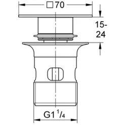 Grohestopfen 405 X 1 1/4'' Chrom -GROHE SHOP 26329479 2