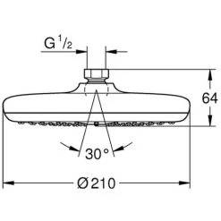 Grohe Kopfbrause Tempesta 210 26408 Chrom -GROHE SHOP 26330008 2