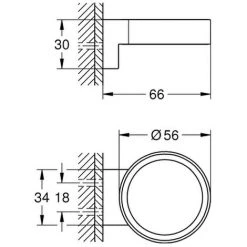 GROHE Halter Selection 41027, Für Glas/Seifenspender, Cool Sunrise -GROHE SHOP 26330162 2