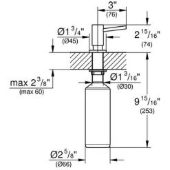 Grohe Seifenspender Cosmopolitan 40535 Vorratsbehälter 0,4 L Hard Graphite Geb., 40535AL0 -GROHE SHOP 26330639 2