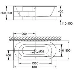 GROHE Einbau-Badewanne Essence 39617 Alpinweiß, 39617000 5 GROHE Einbau-Badewanne Essence 39617 Alpinweiß, 39617000 -GROHE SHOP 26331358 2